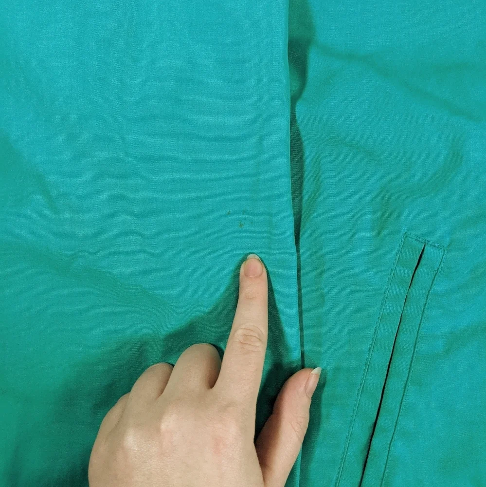 Vintage Lands End Golf Style Teal Jacket Large
